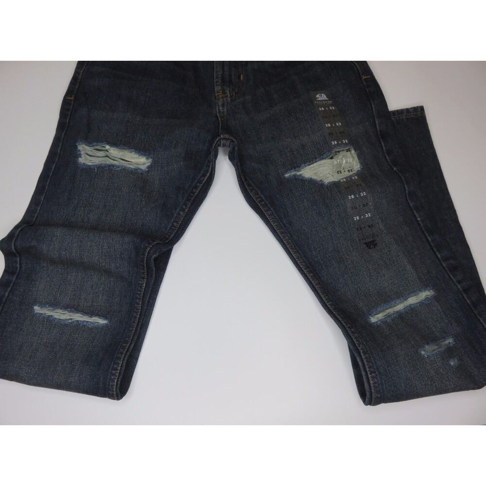 Pacsun Bullhead Denim Co Slim Destroyed Dark Jeans NWT